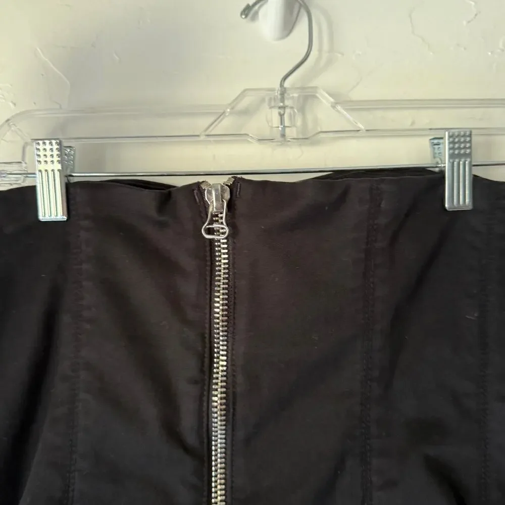 Joe’s Jeans Y2k Black Strapless Mini Dress Size M Cotton Blend‎ Zip Back Tube